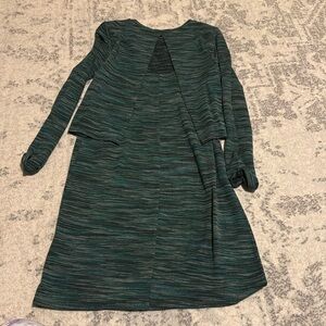 \Topshop\• Green Striped Sweater Dress